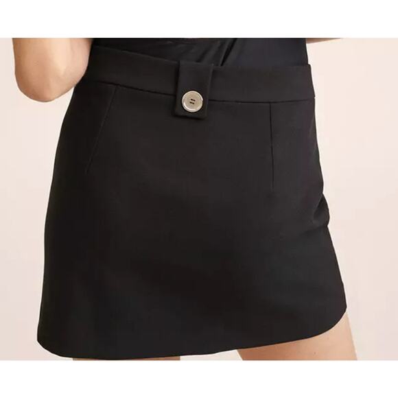Mango Black Mini Skirt Women’s XS Chic Versatile Short Length Preppy Modern - Picture 3 of 10